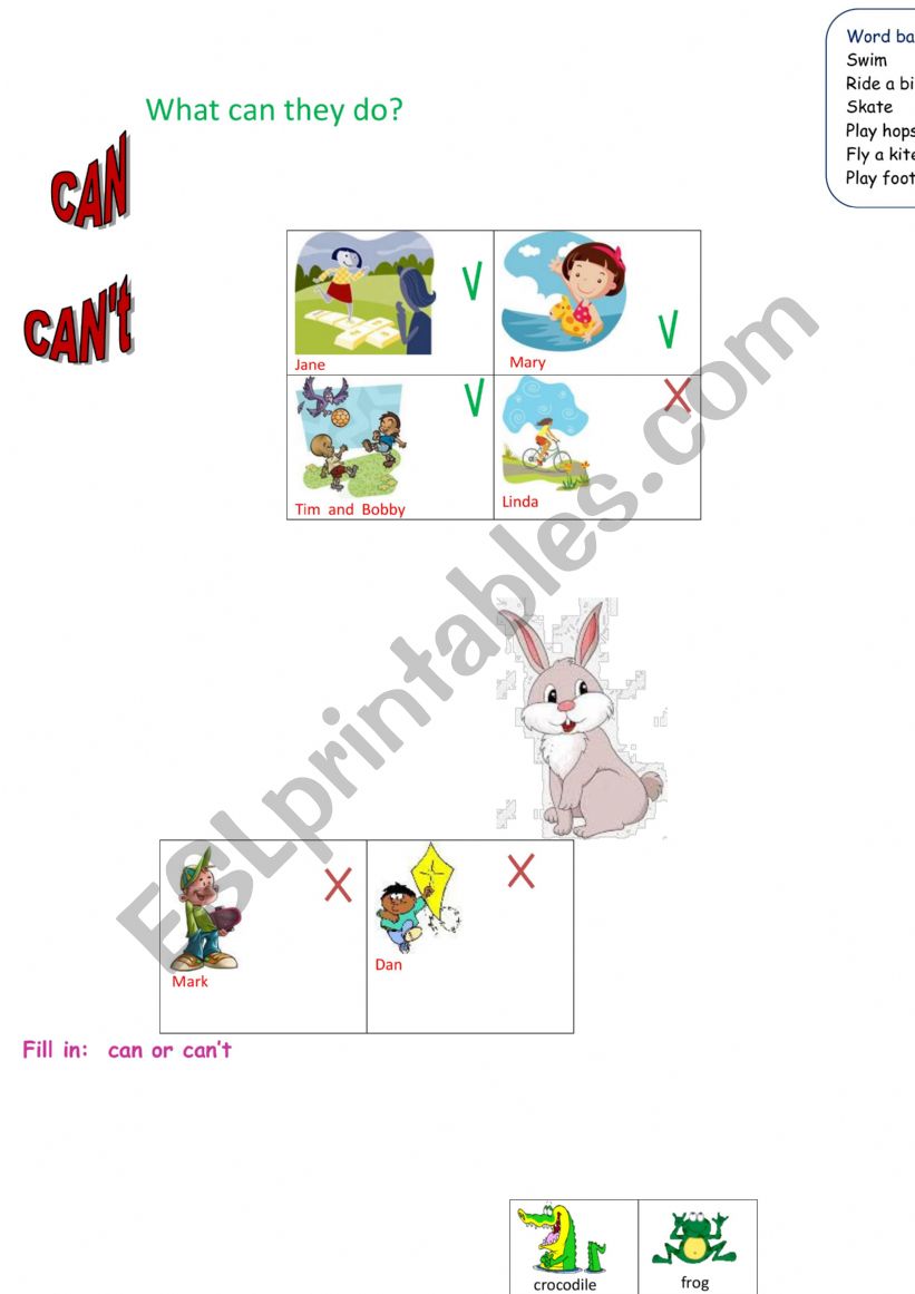 can/canÃ¯Â¿Â½t worksheet