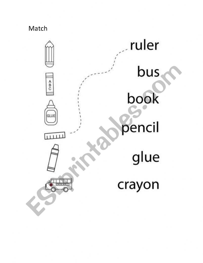 School Supplies worksheet