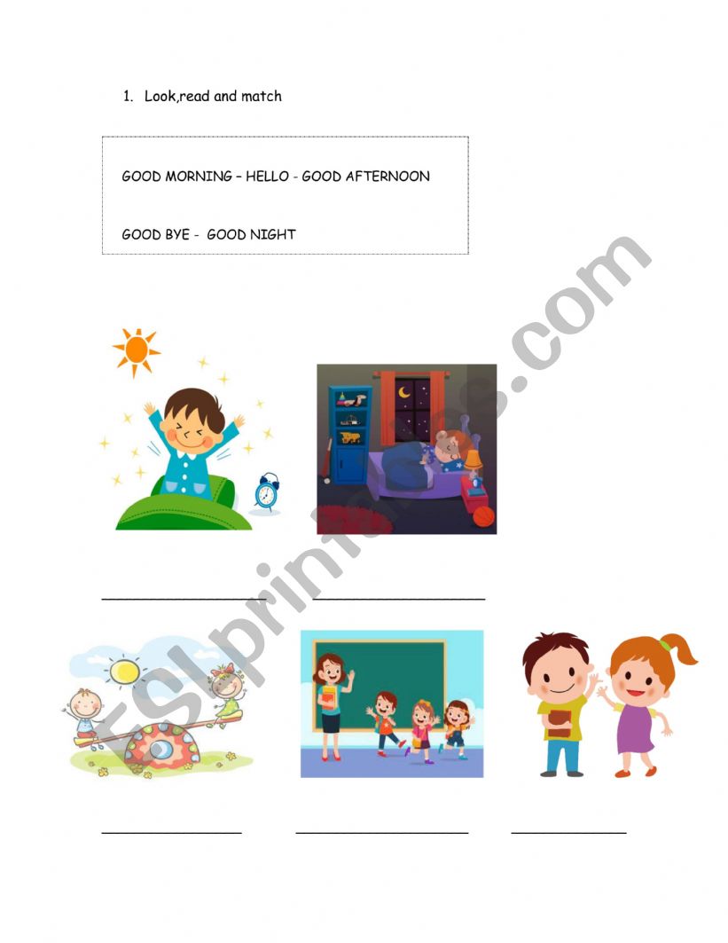 The Greetings worksheet