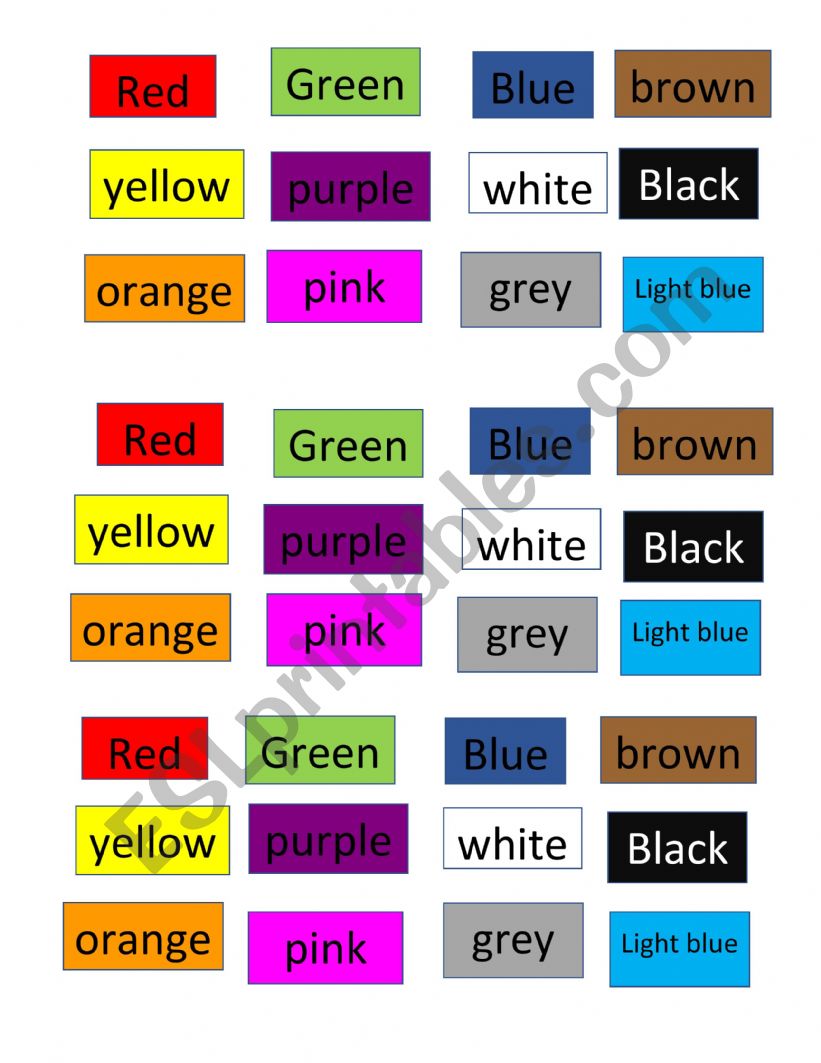 Learn English Vocabulary: Colours/ Colors - ESLBUZZ