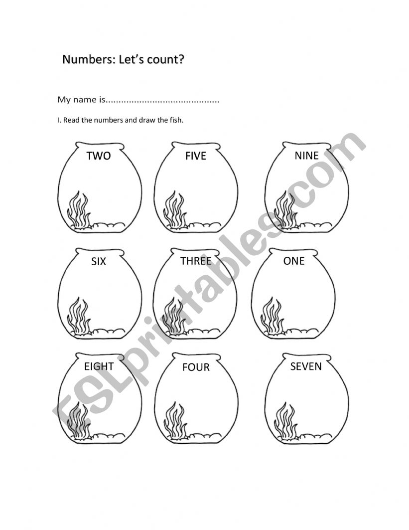 NUMBERS 1-10 worksheet