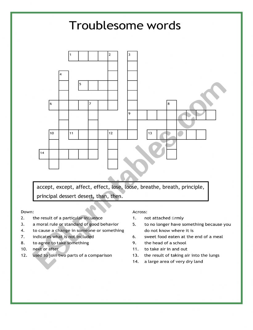 troublesome-words-esl-worksheet-by-luisiq96