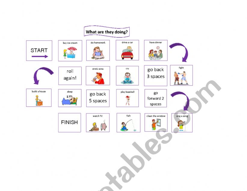 present continuous  worksheet