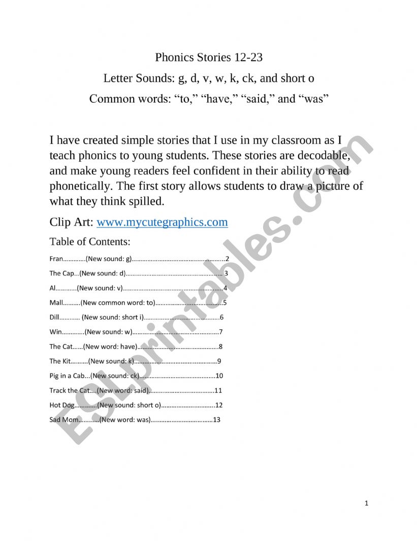 phonics decodable readers worksheet