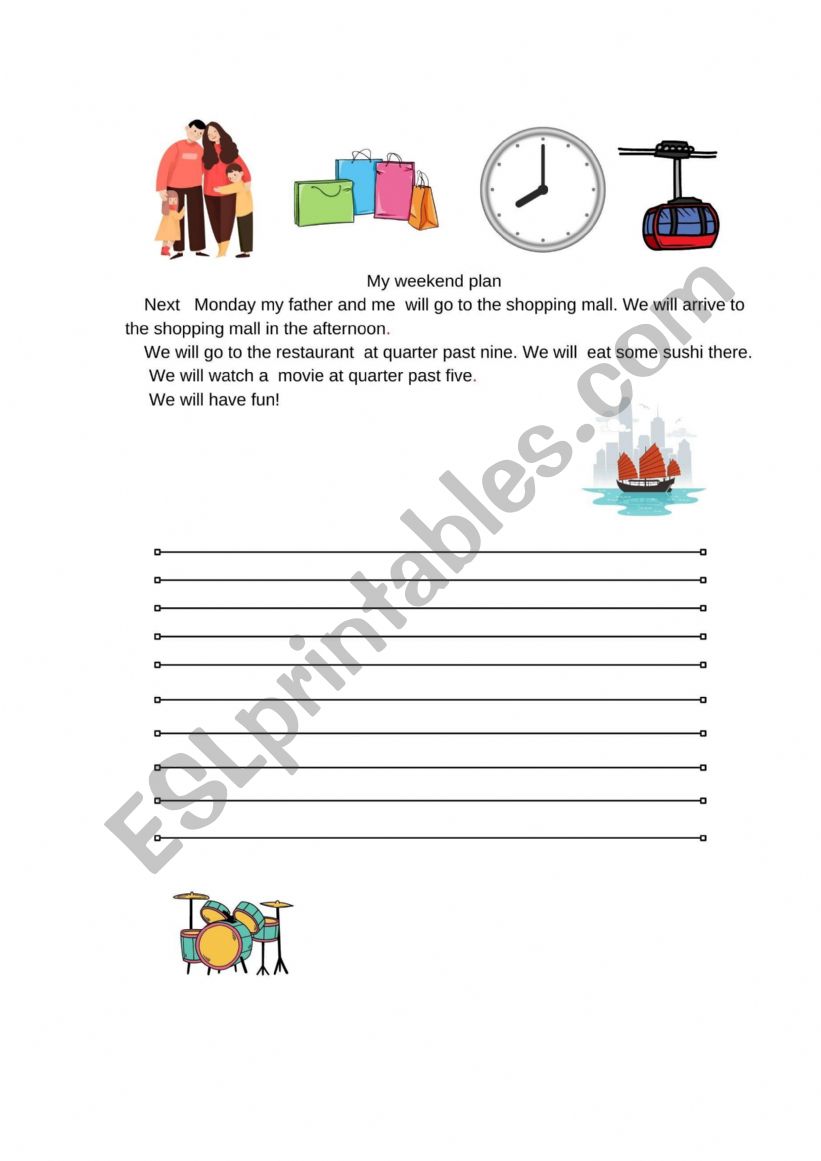 my weekend plan  worksheet
