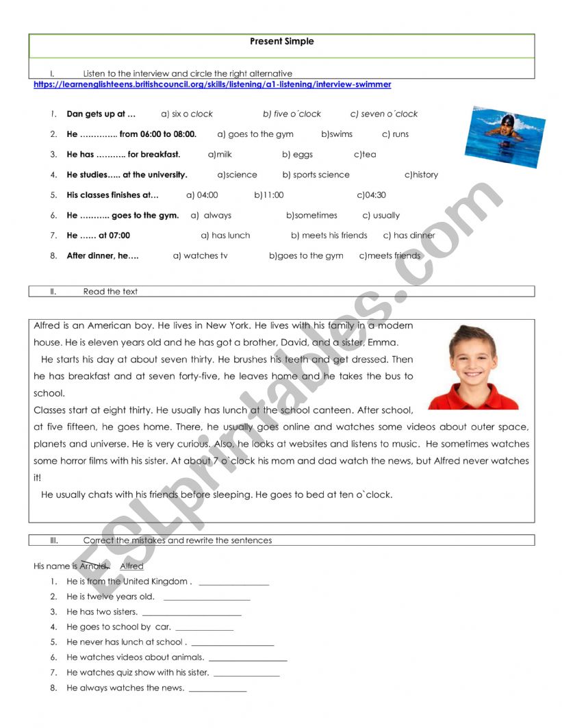 Present Simple worksheet