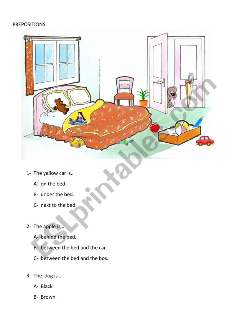 PREPOSITIONS worksheet