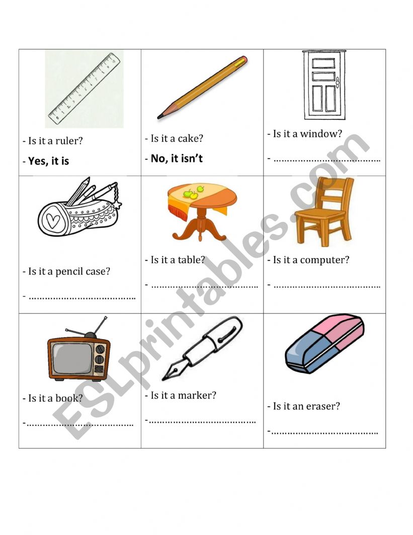 Yes/No questions with to be worksheet