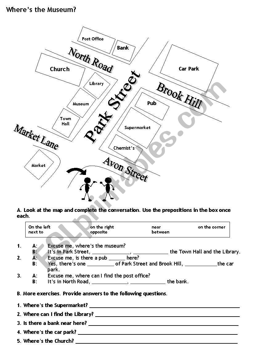wheres the museum? worksheet