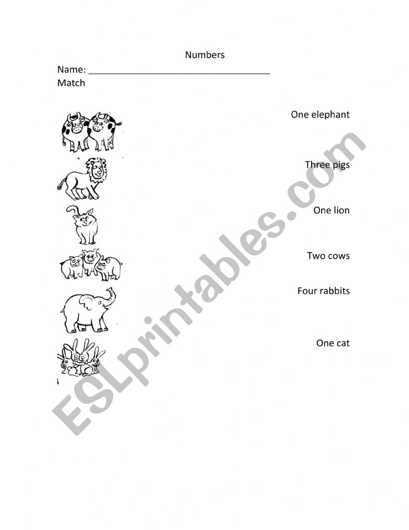 Numbers worksheet