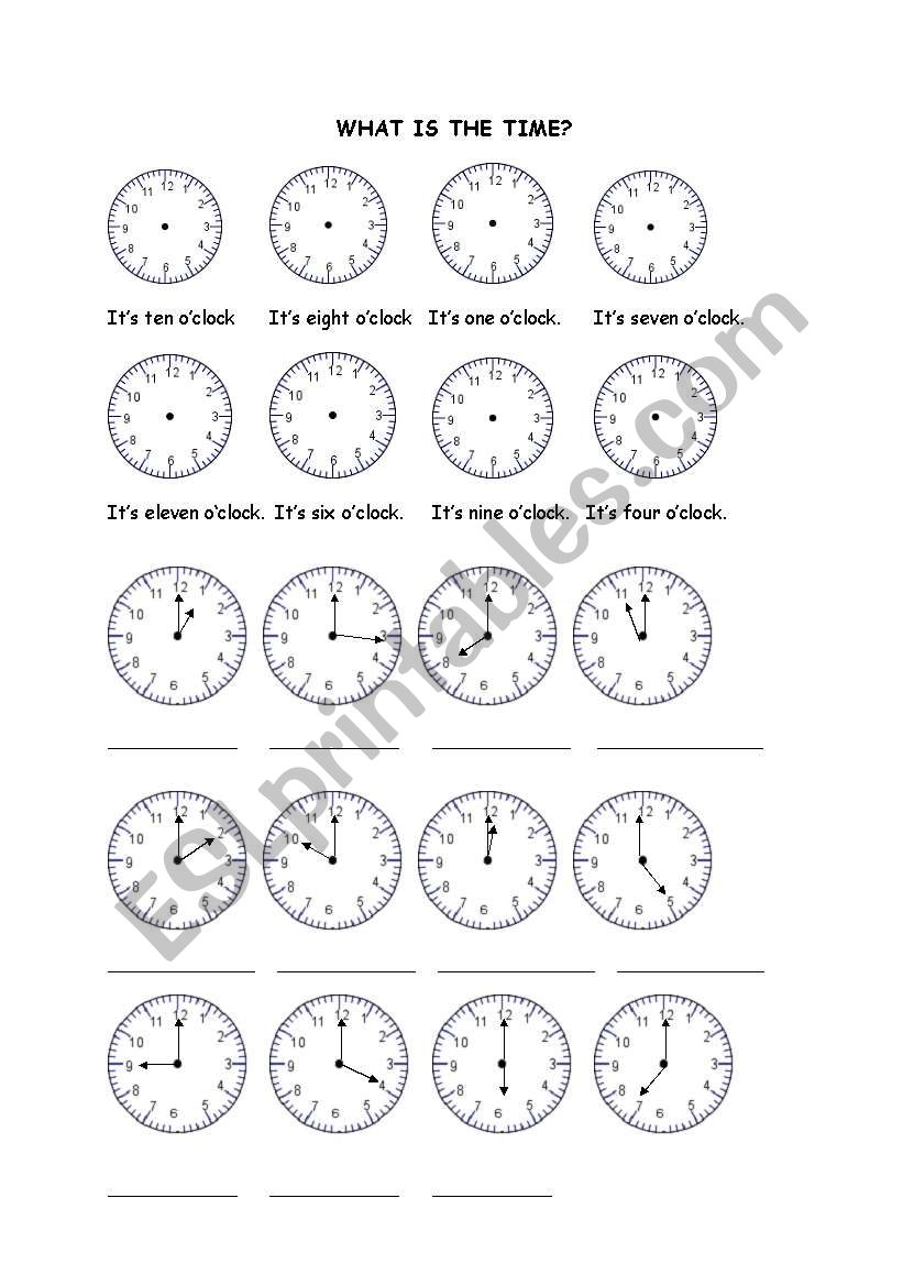 what is the time worksheet