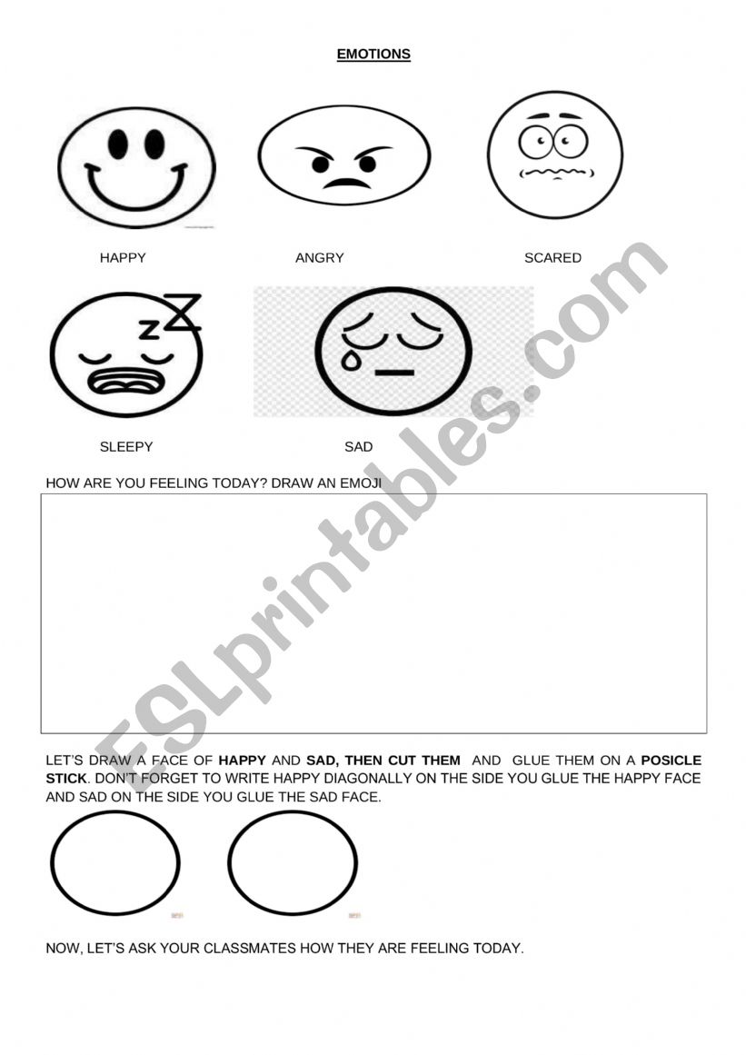 EMOTION worksheet