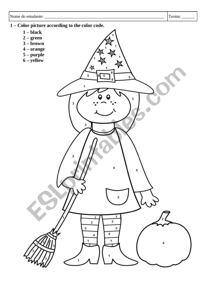 Colors worksheet