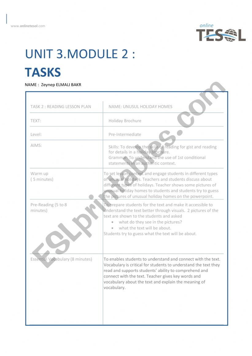 lesson plan worksheet