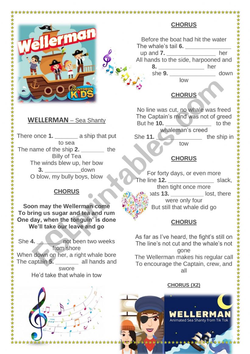 Wellerman  worksheet