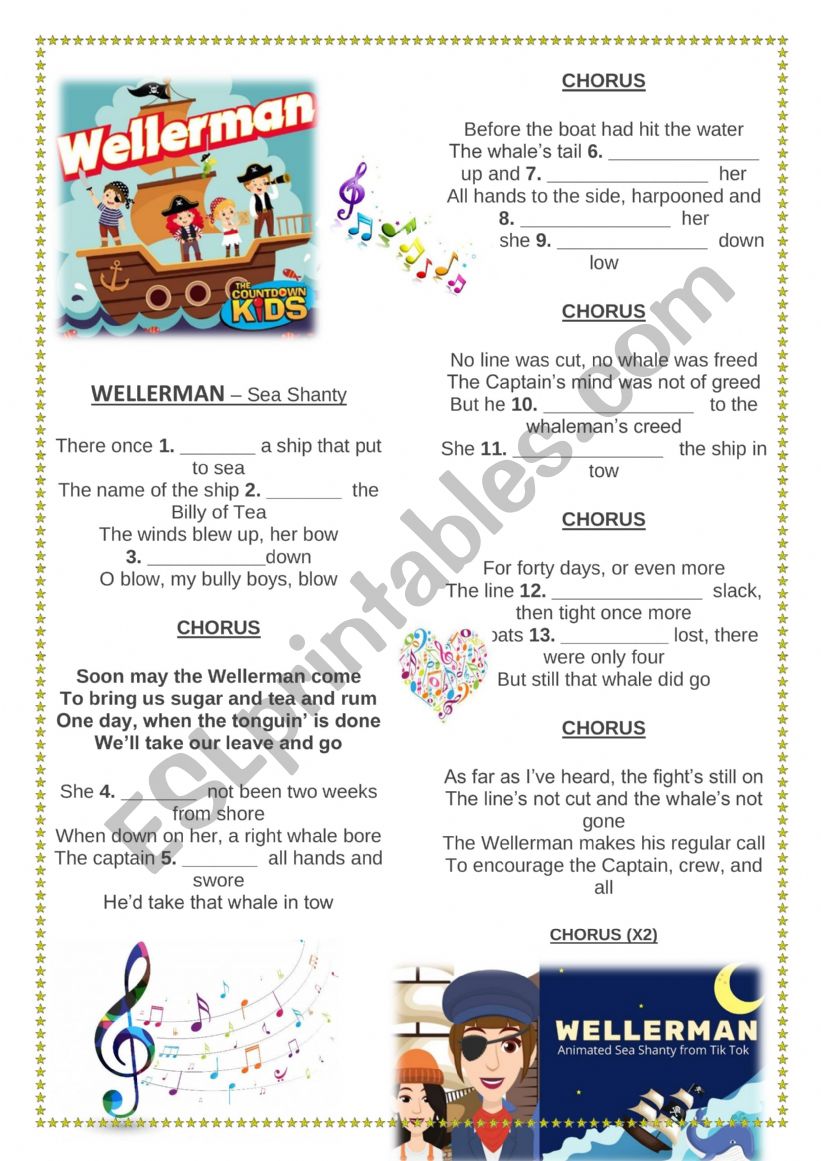 Wellerman  worksheet