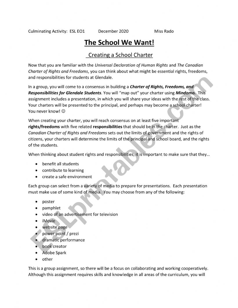 Stress Management Poster Assignment