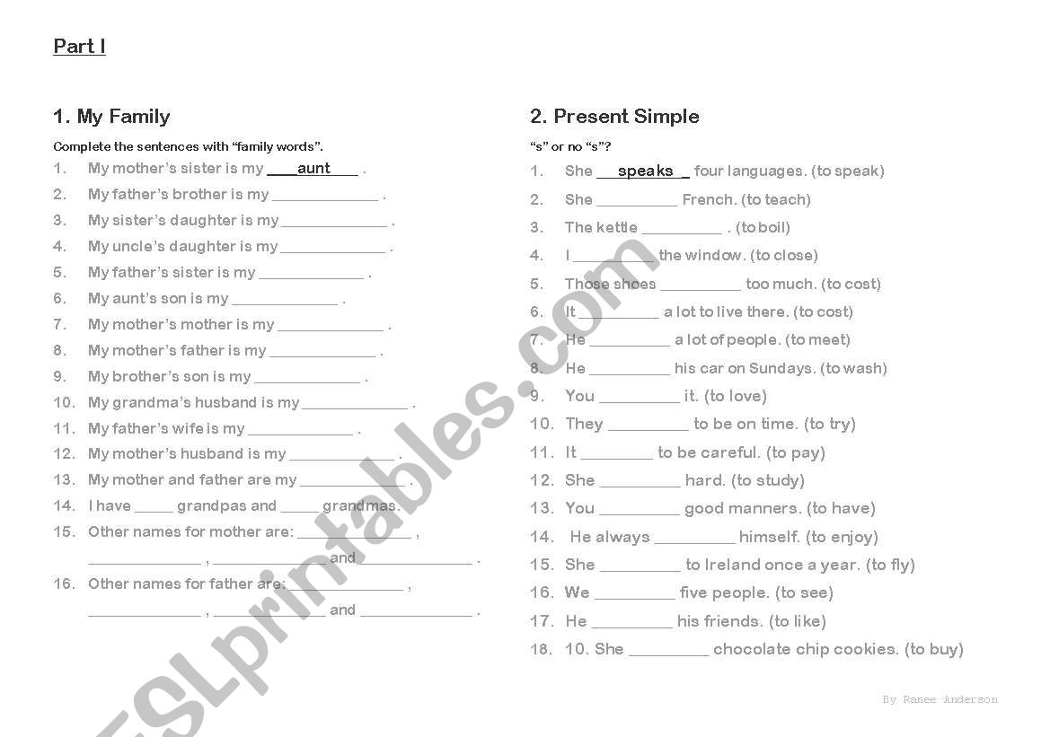 Various Beginners Grammar Skills