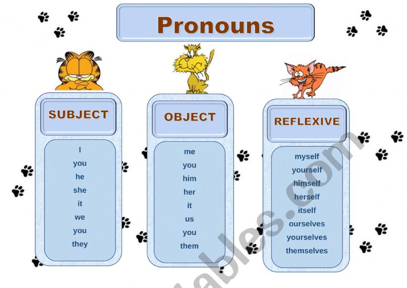Personal Pronouns and Reflexive Pronouns