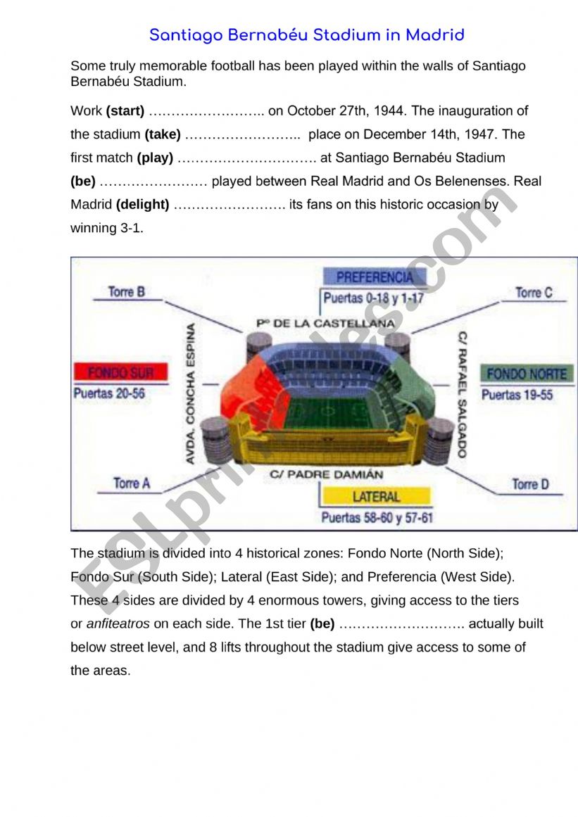 Soccer Stadium worksheet