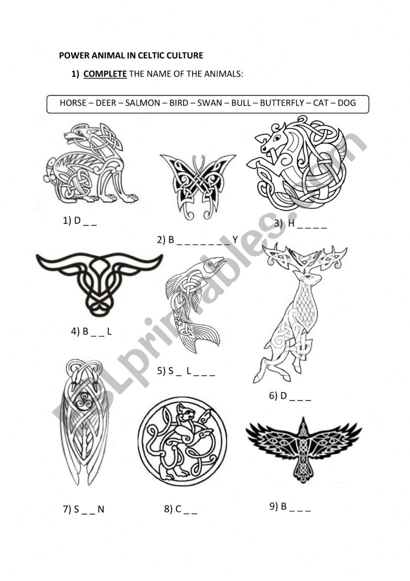 CELTIC CULTURE: Animals and Symbols 1