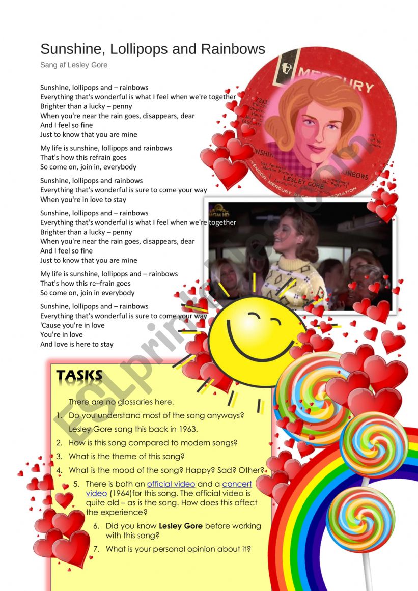 Lesley Gore - Sunshine Lollipops and Rainbows