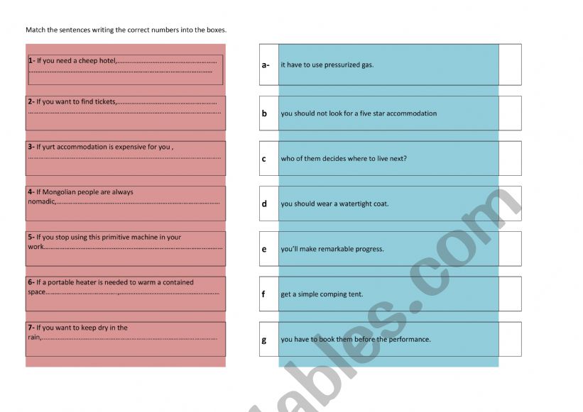 first conditionals worksheet worksheet