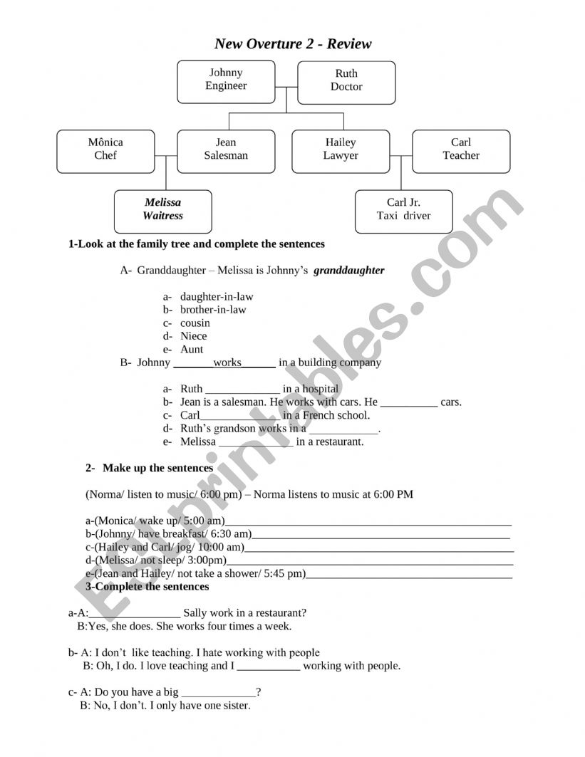 Simple Present exercises worksheet