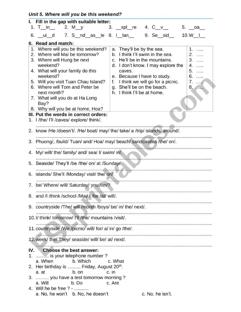 Review worksheet