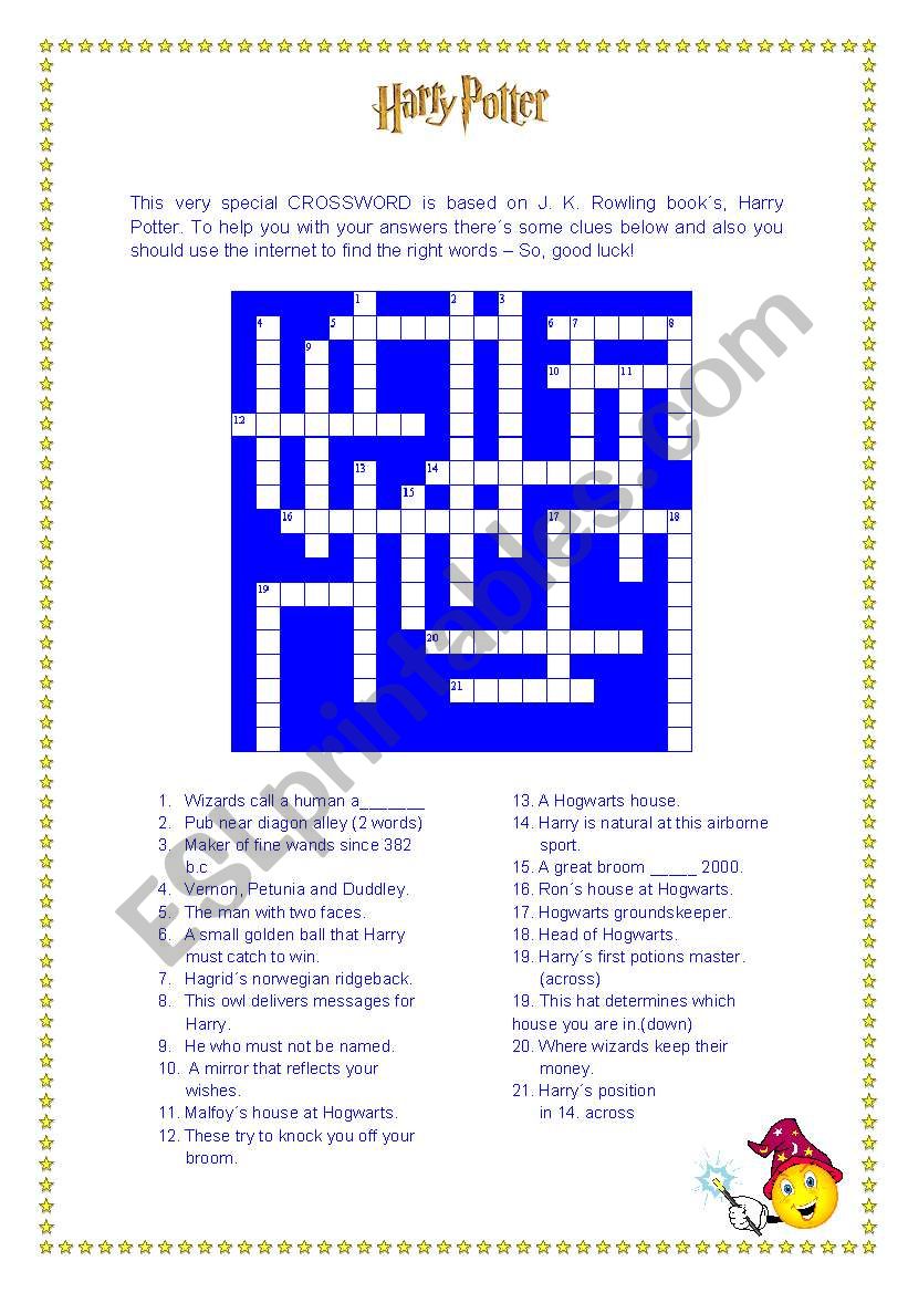 Harry Potter Crosswords worksheet