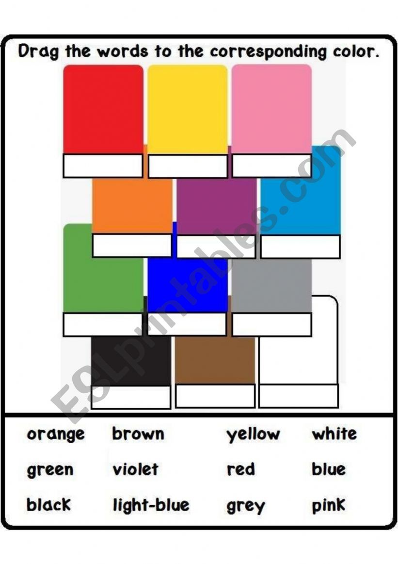 COLORS worksheet