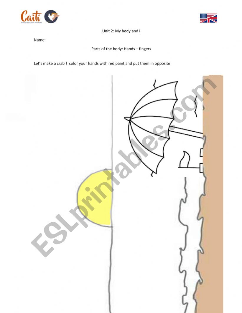 English worksheets: Parts of the body: Hands - Fingers