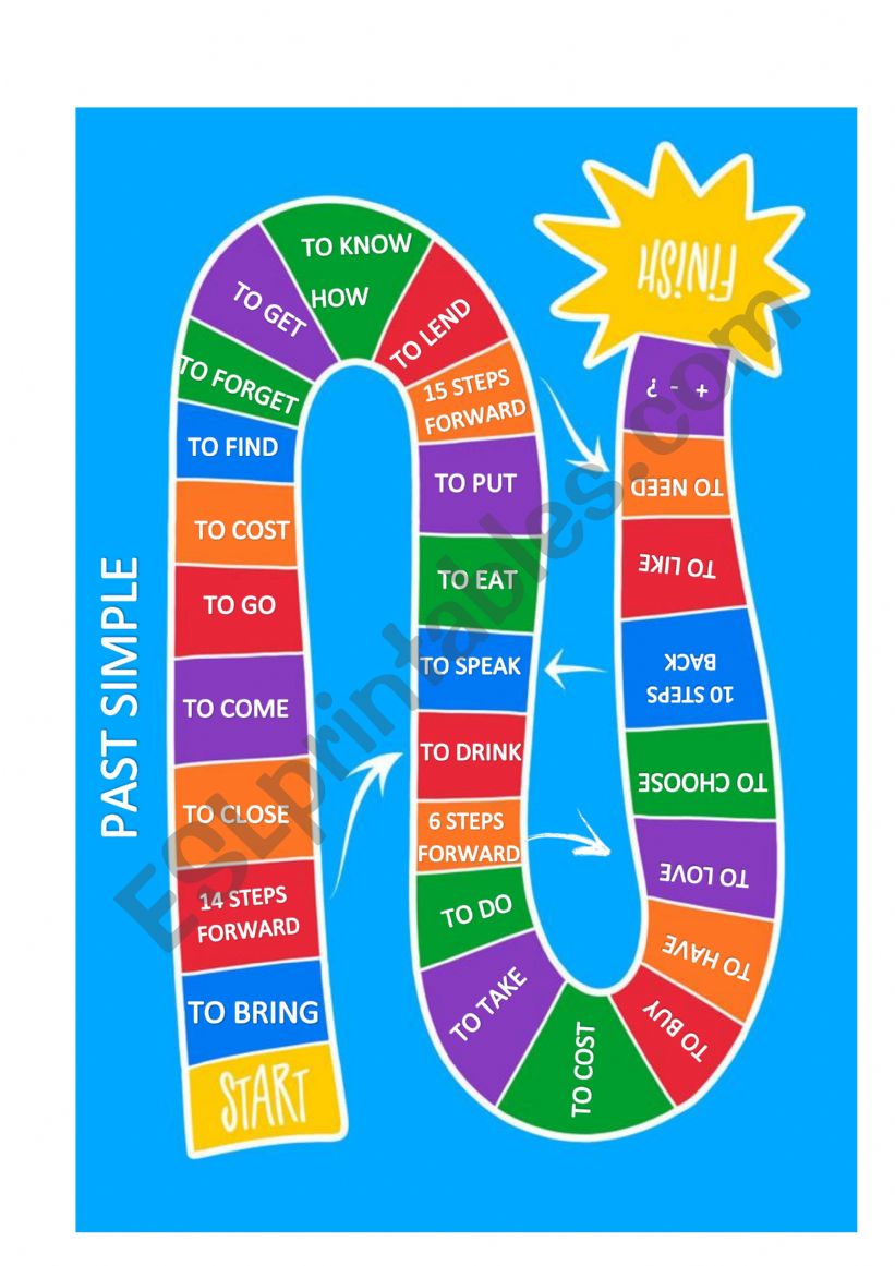 BOARD GAME - PAST SIMPLE worksheet