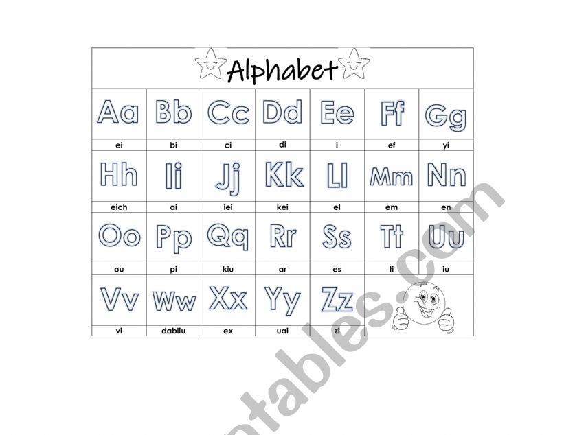 Alphabet worksheet