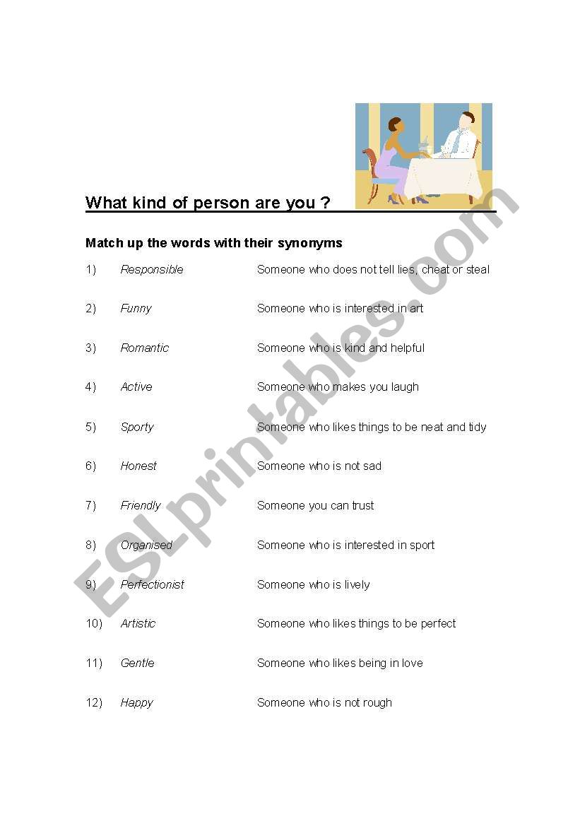 What kind of person are you? worksheet