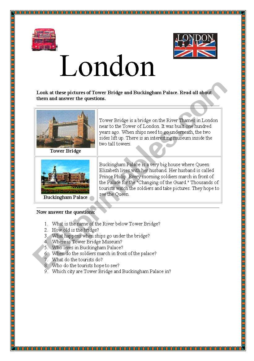 London worksheet