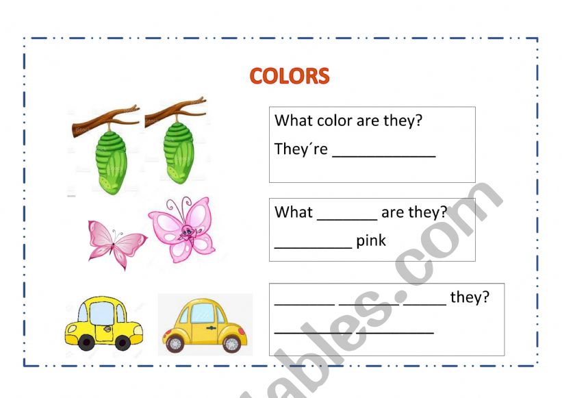 colors worksheet