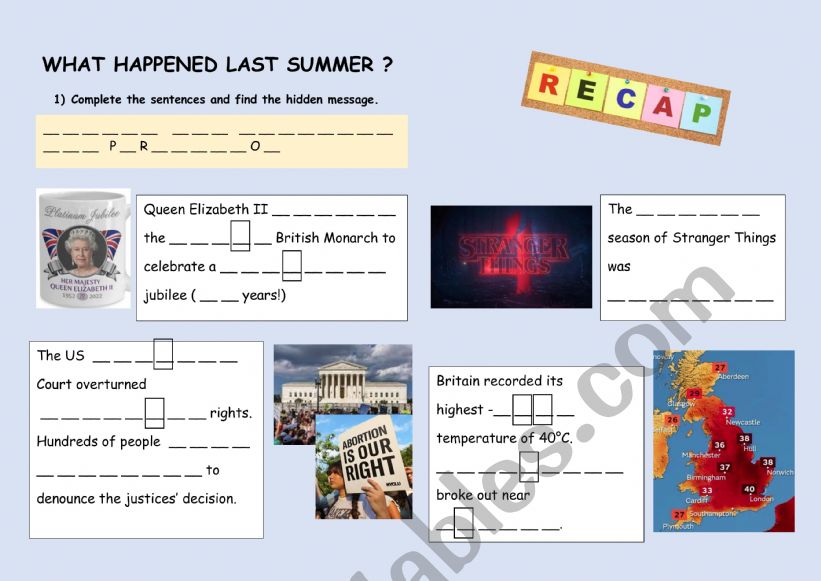 Summer review 2022 worksheet