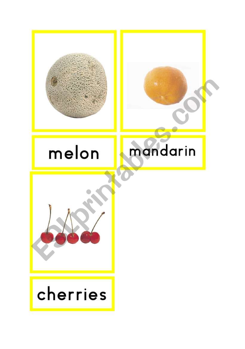 Fuit  Flashcards 5/5 worksheet