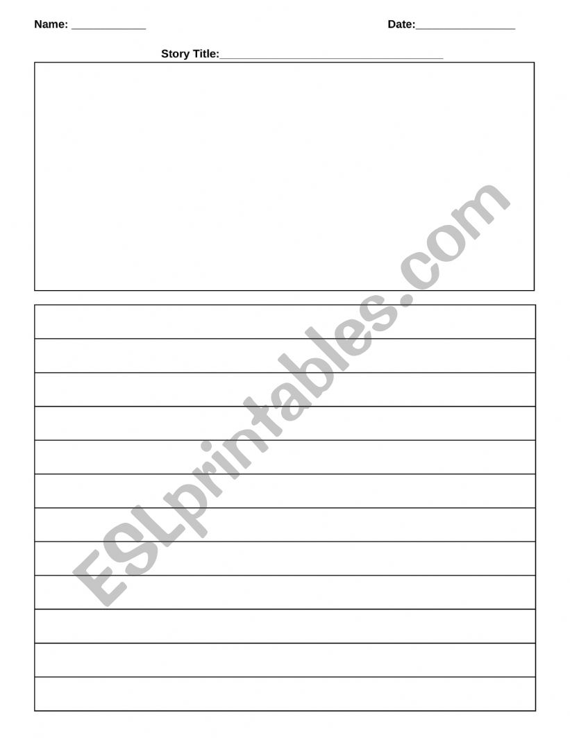 Writing activity  worksheet