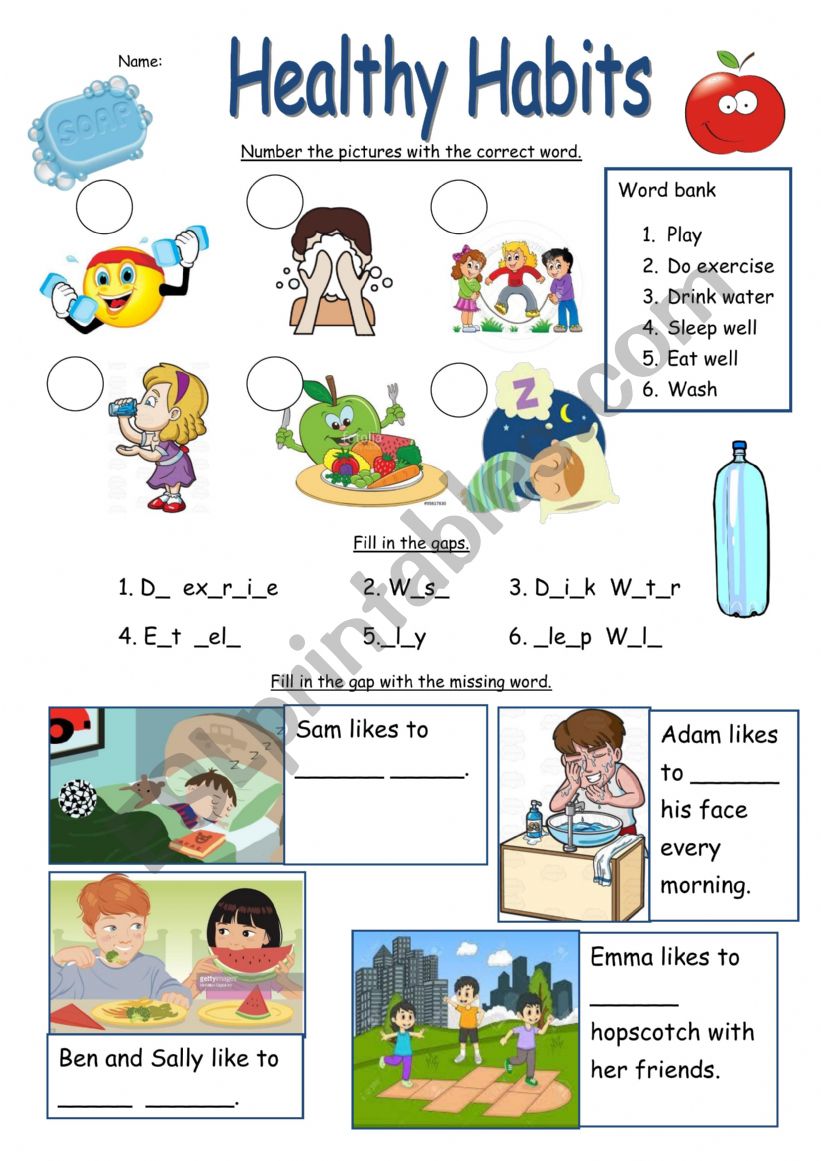 HEALTH worksheet