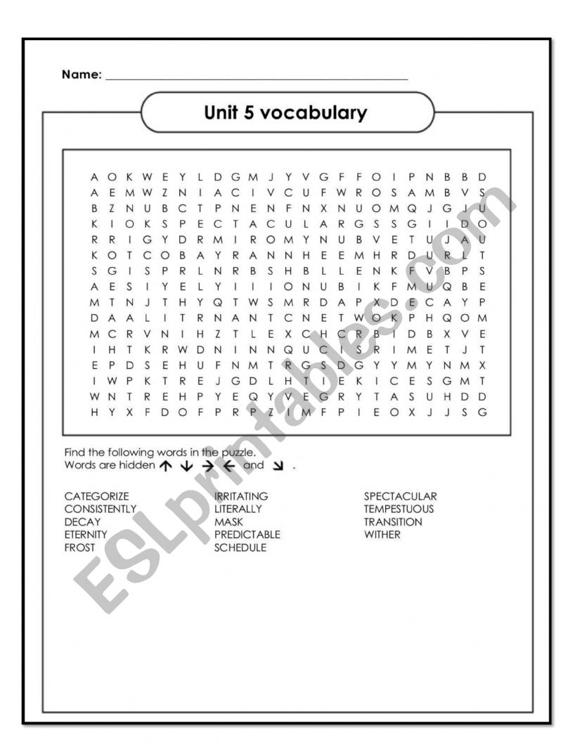 Vocabulary unit 5 Oxford Discover 6