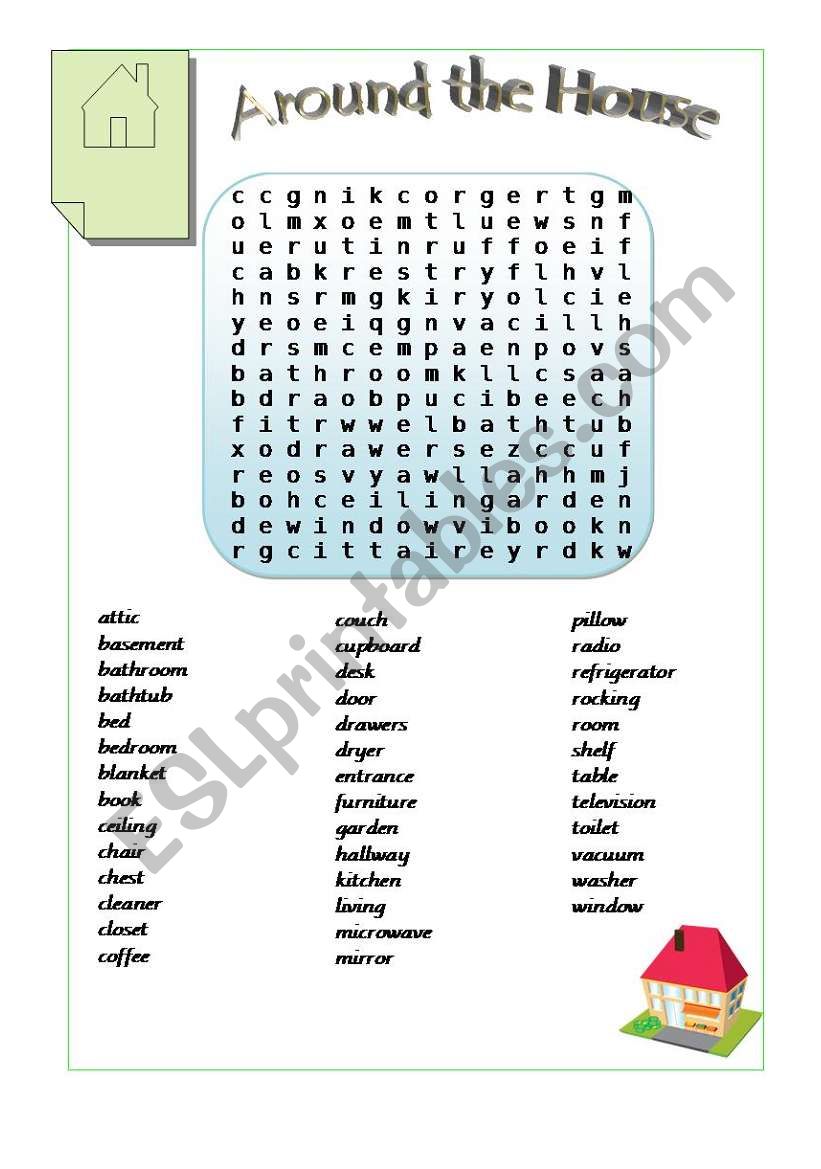 Around the House  worksheet