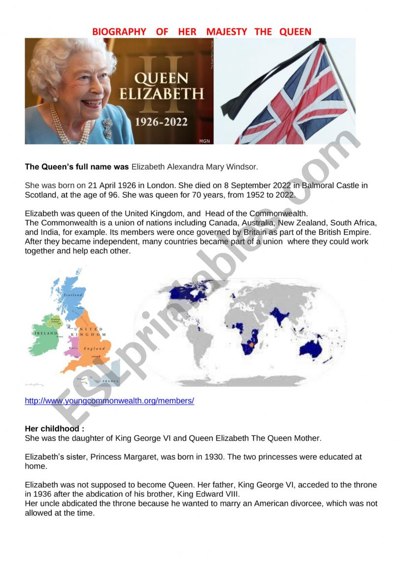 life and death of Elizabeth II