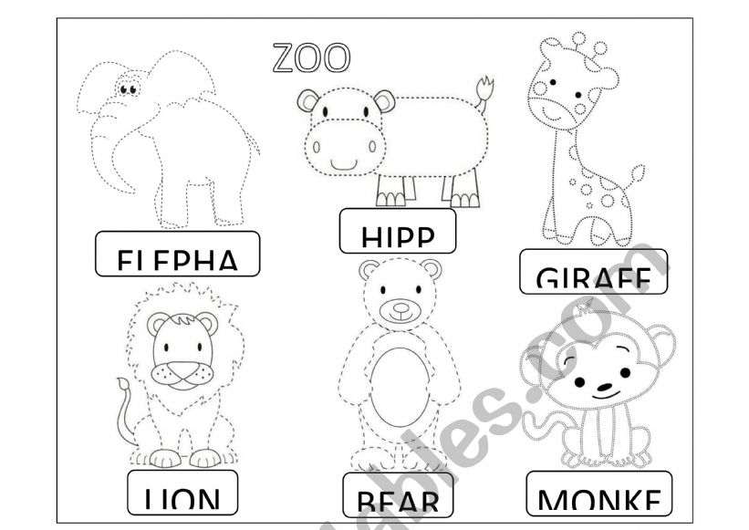 Zoo Animals worksheet