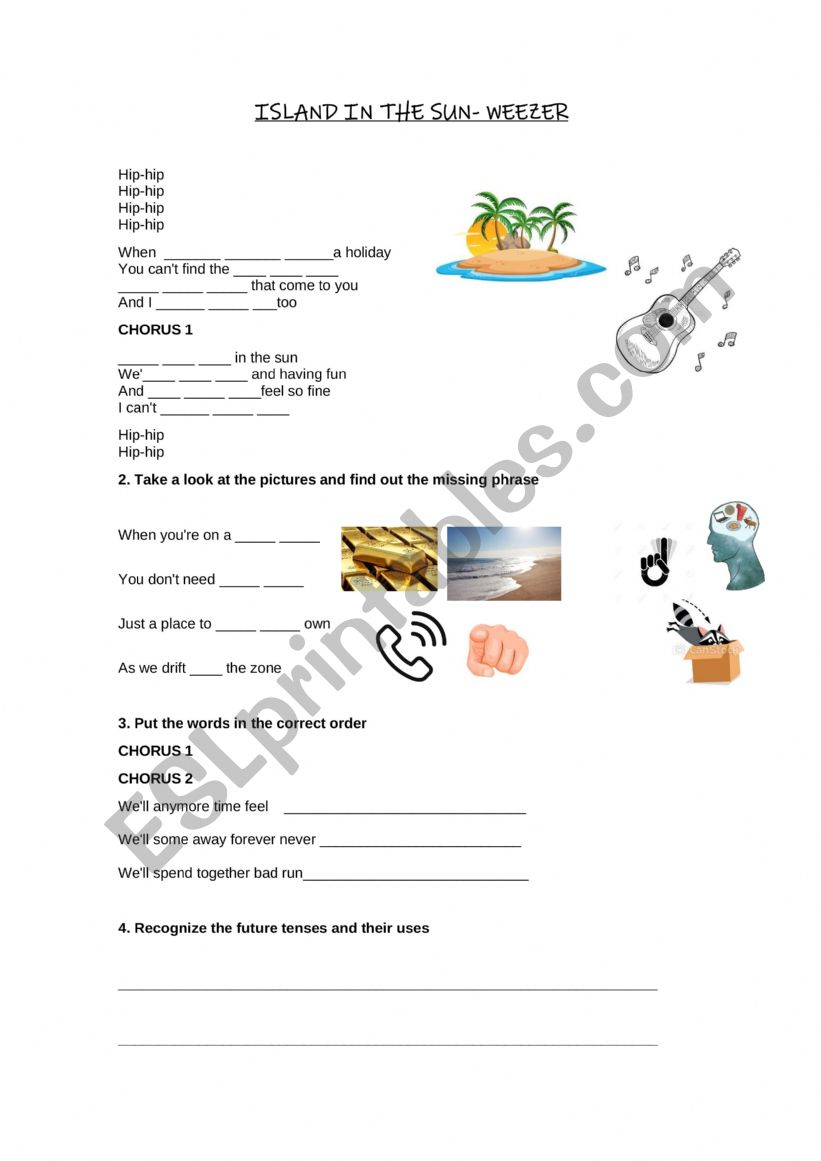 island in the sun worksheet