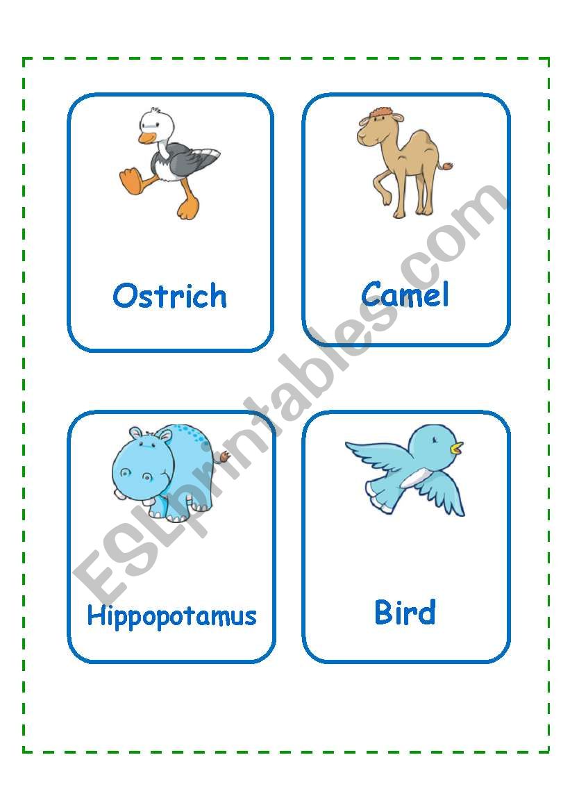 ANIMAL CARDS SET 2(12.09.08) worksheet