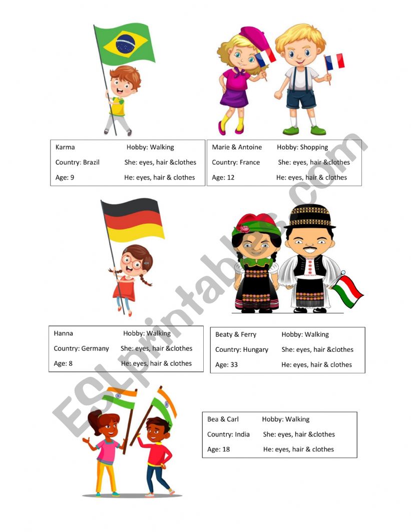 Children of the world 4 worksheet