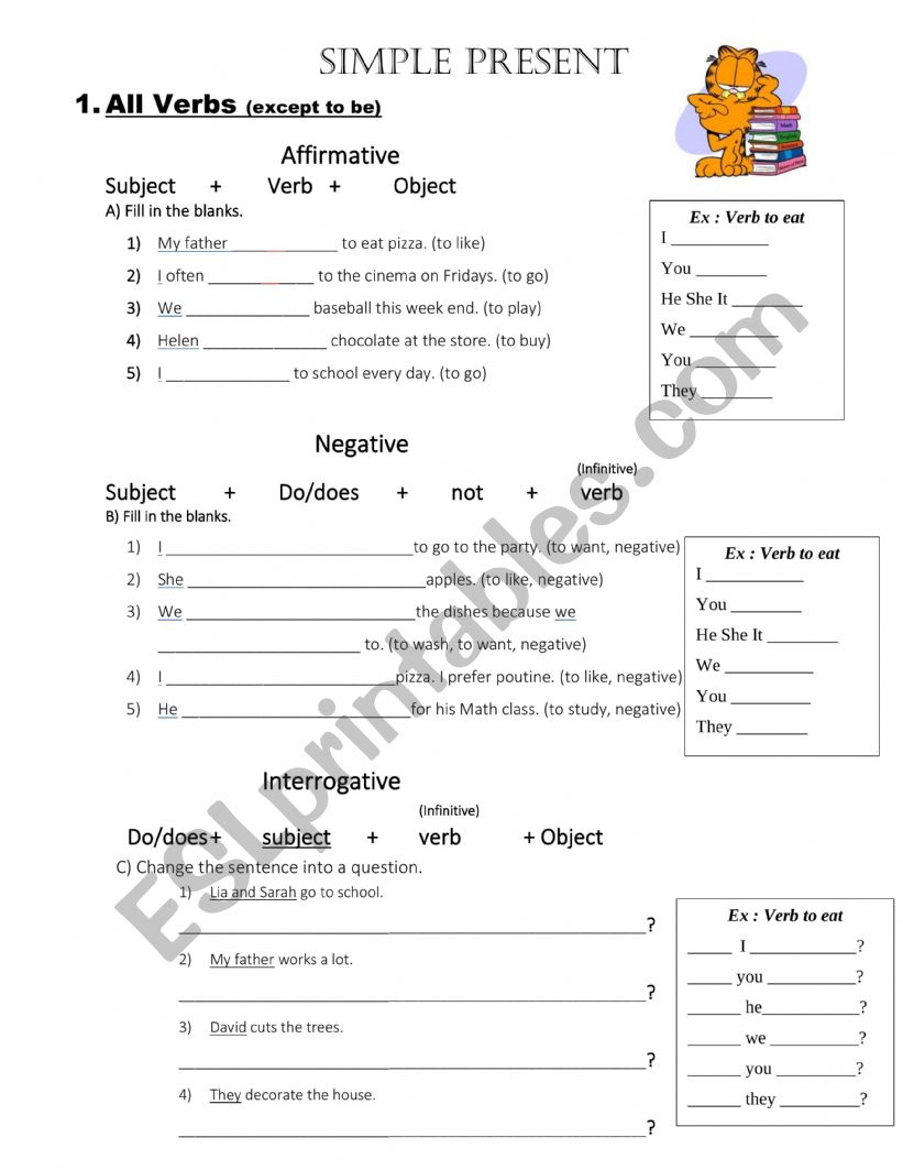 Simple Present worksheet