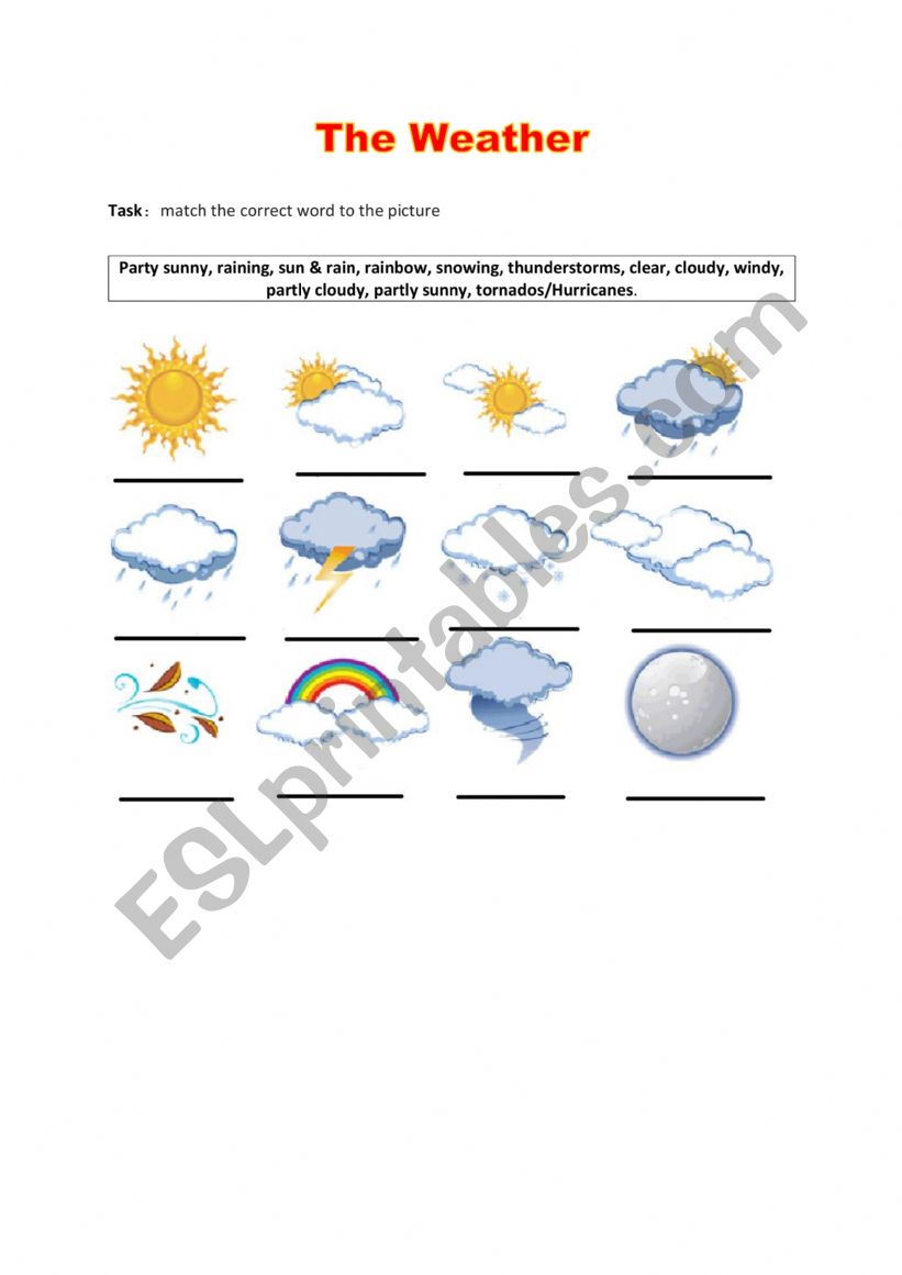 The Weather worksheet